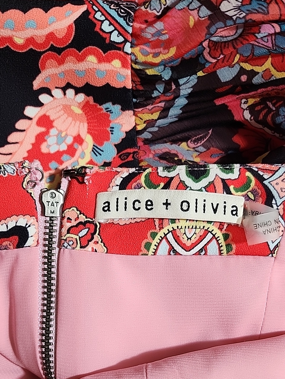 Alice + Olivia Deonna Pleated Tie-waist Wedding Guest Dress Sz 4 - Picture 15 of 16
